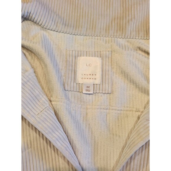 LC Lauren Conrad Gray Corduroy Trucker Jacket - Women's Sz M - Picture 2 of 7